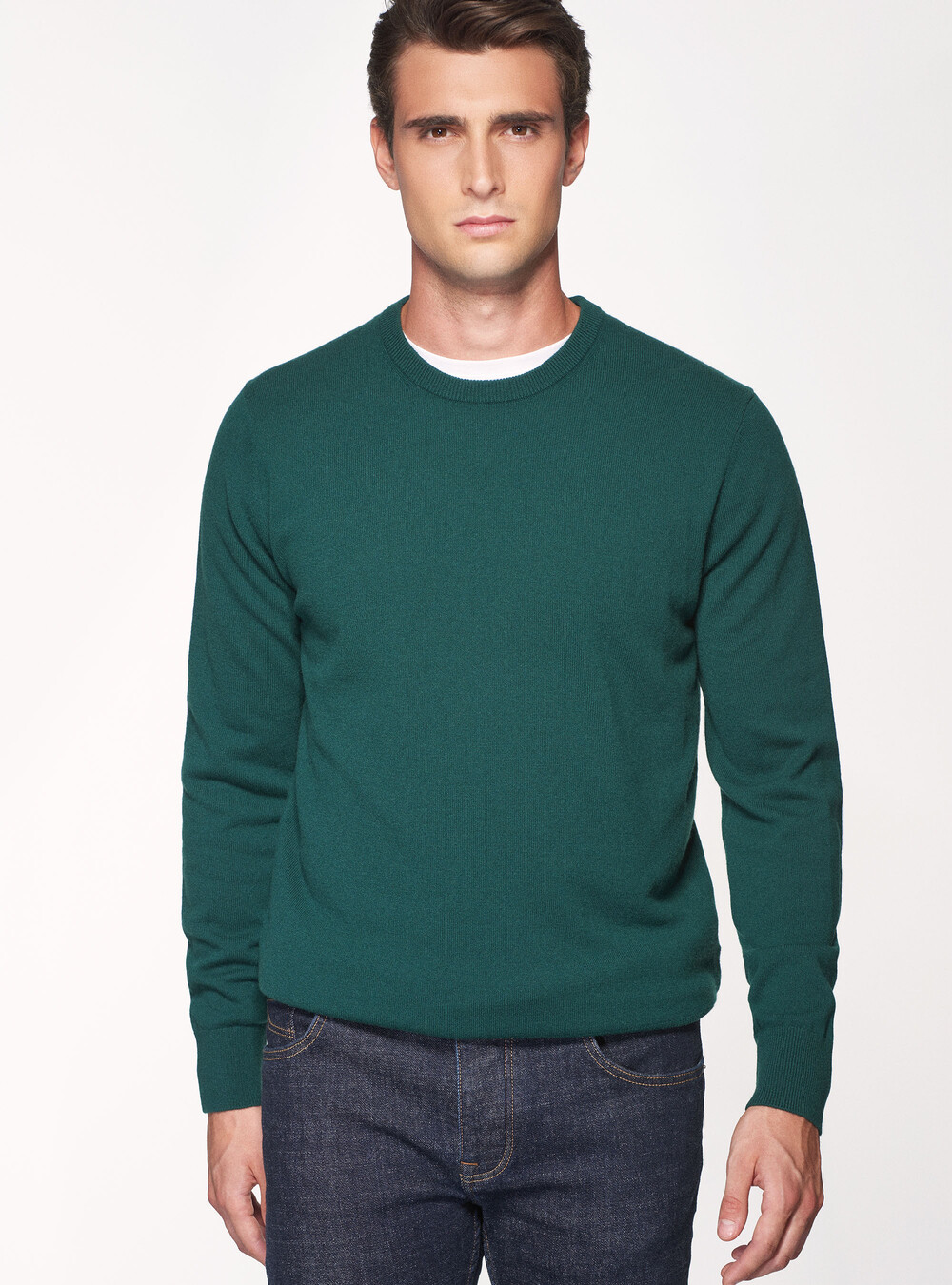 Lambswool and cashmere crew-neck sweater | GutteridgeUS |  catalog-gutteridge-storefront Uomo