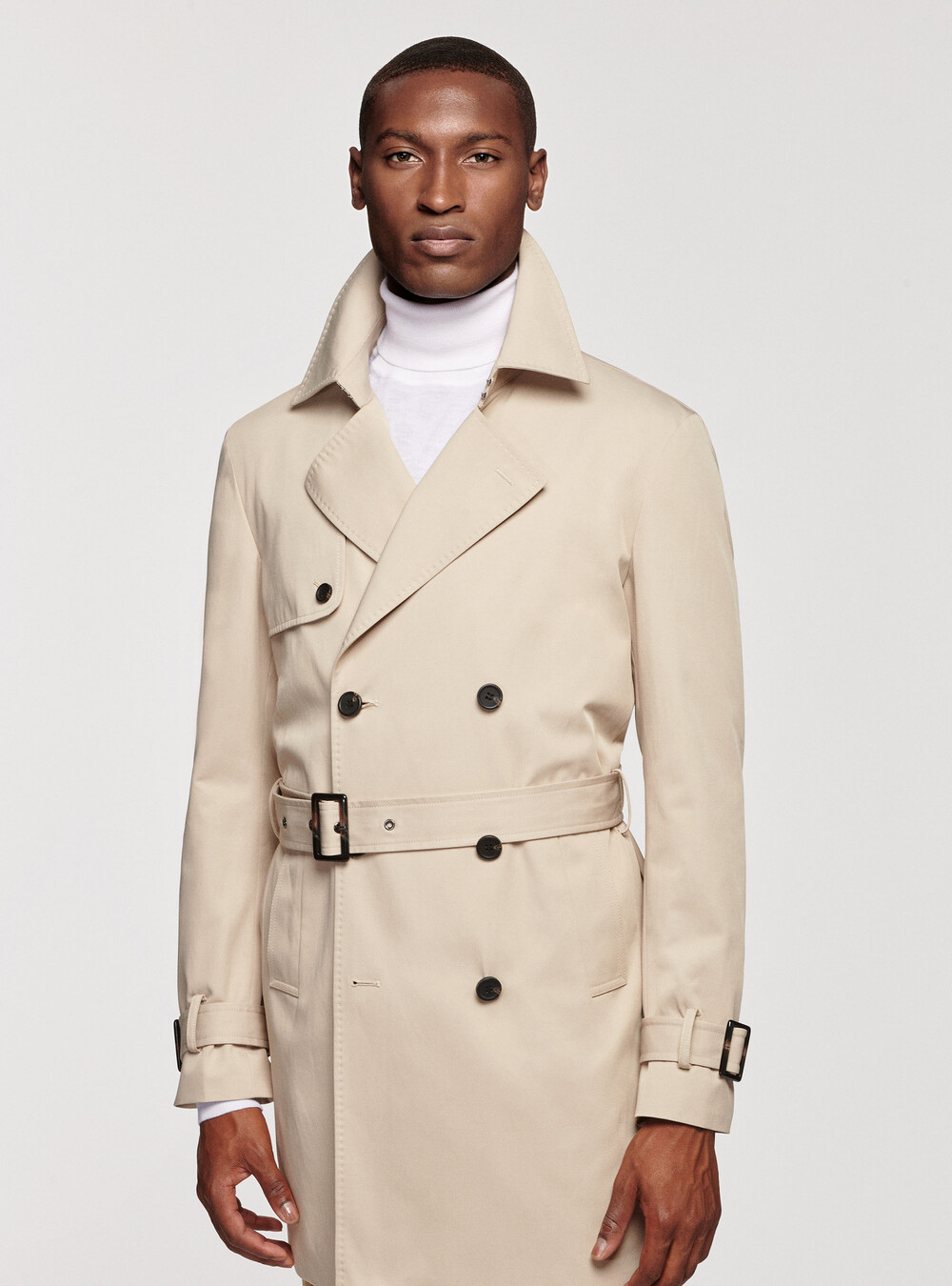 Double-breasted twill trench coat | GutteridgeUS | Preview FW23 Uomo