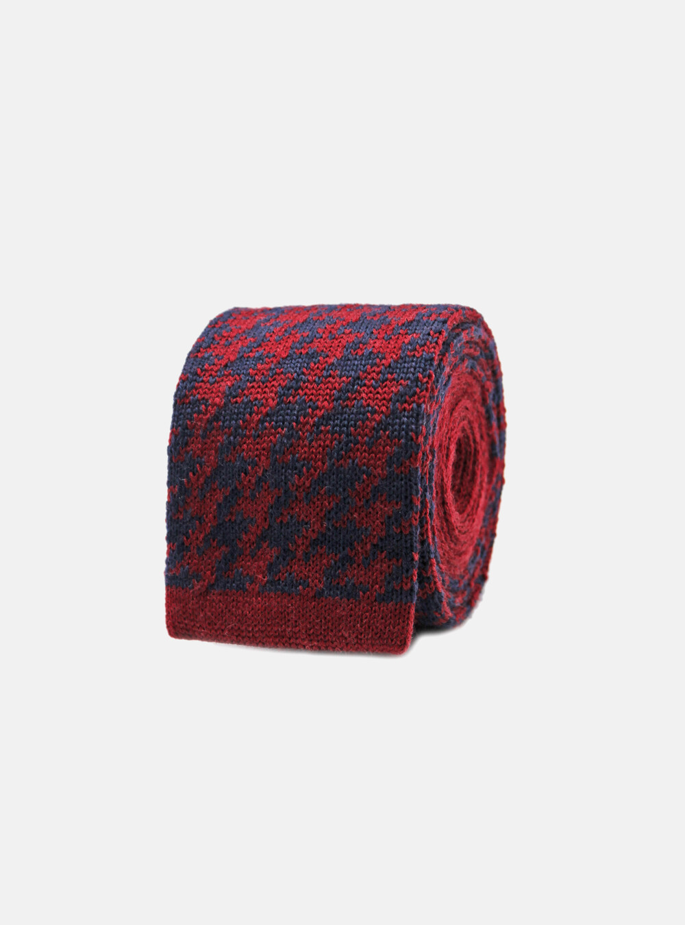 Cravatta in maglia di lana pied de poule | Gutteridge | Cravatte Uomo