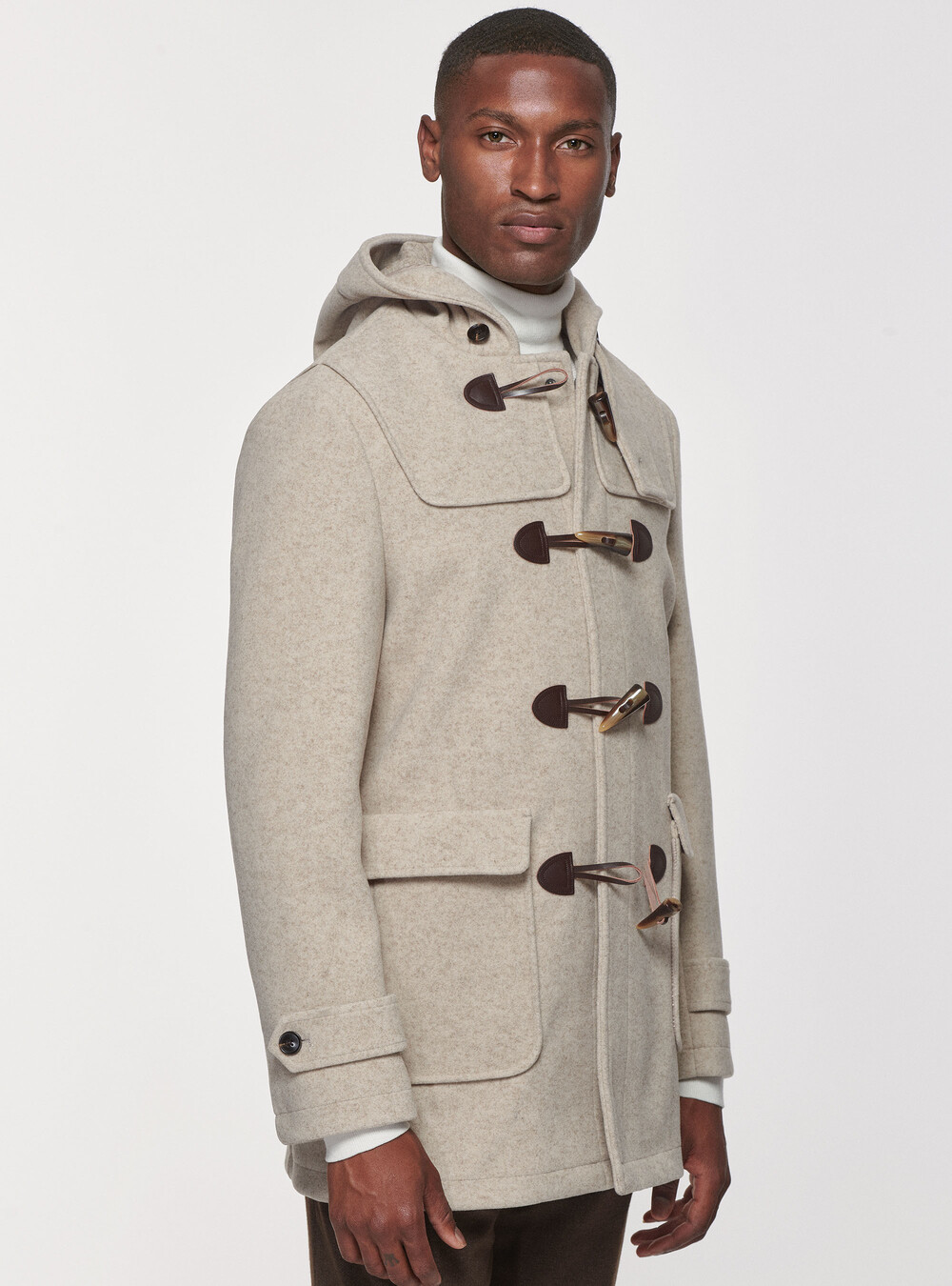 Duffle-coat à capuche en laine mélangée | GutteridgeEU | Homme