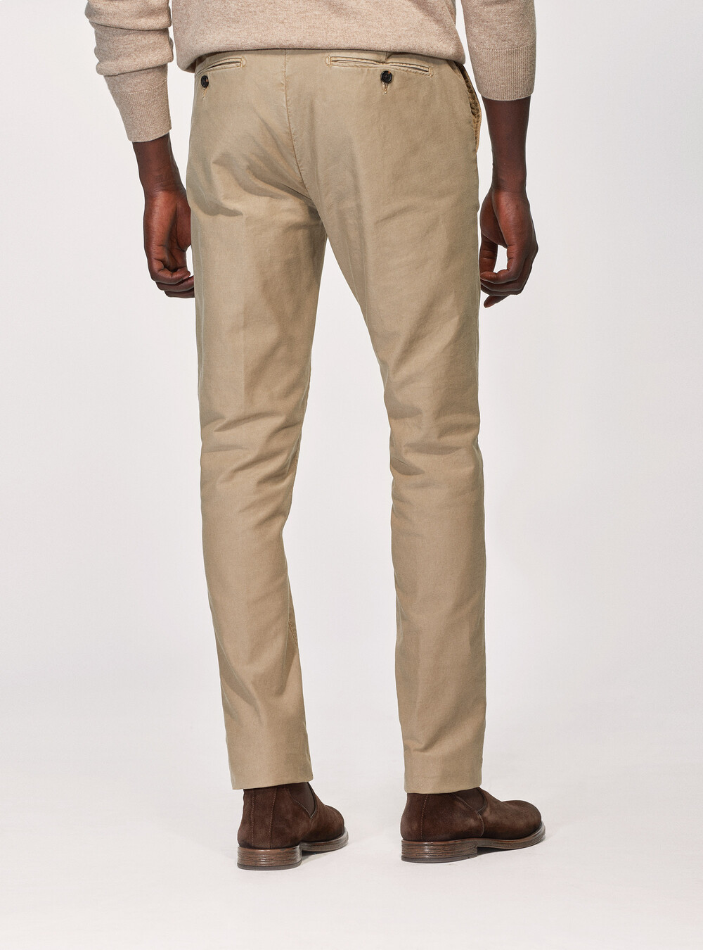 Pantalon slack en coton teint à la main | GutteridgeEU |  catalog-gutteridge-storefront Uomo