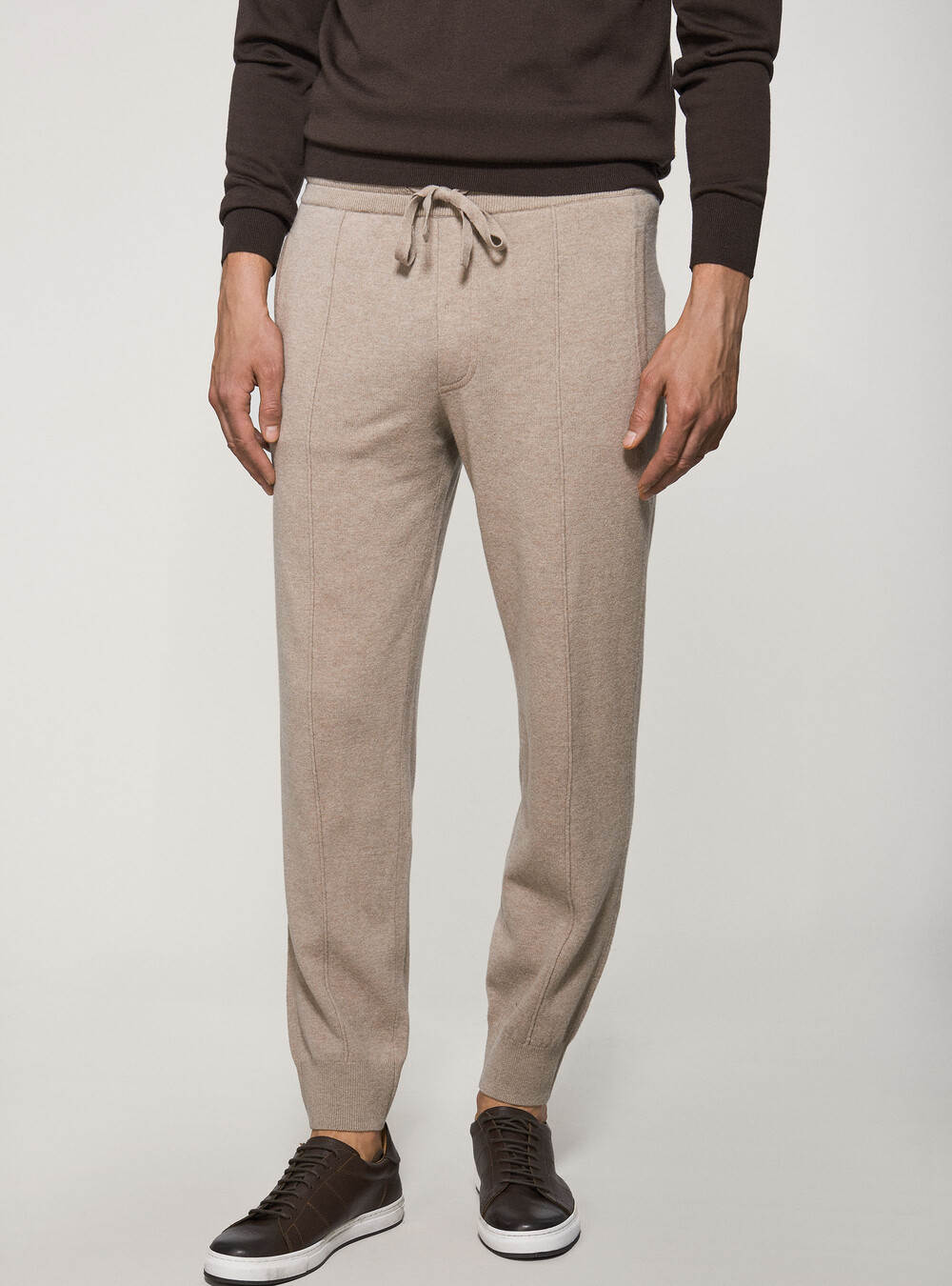 Cashmere wool jogging trousers