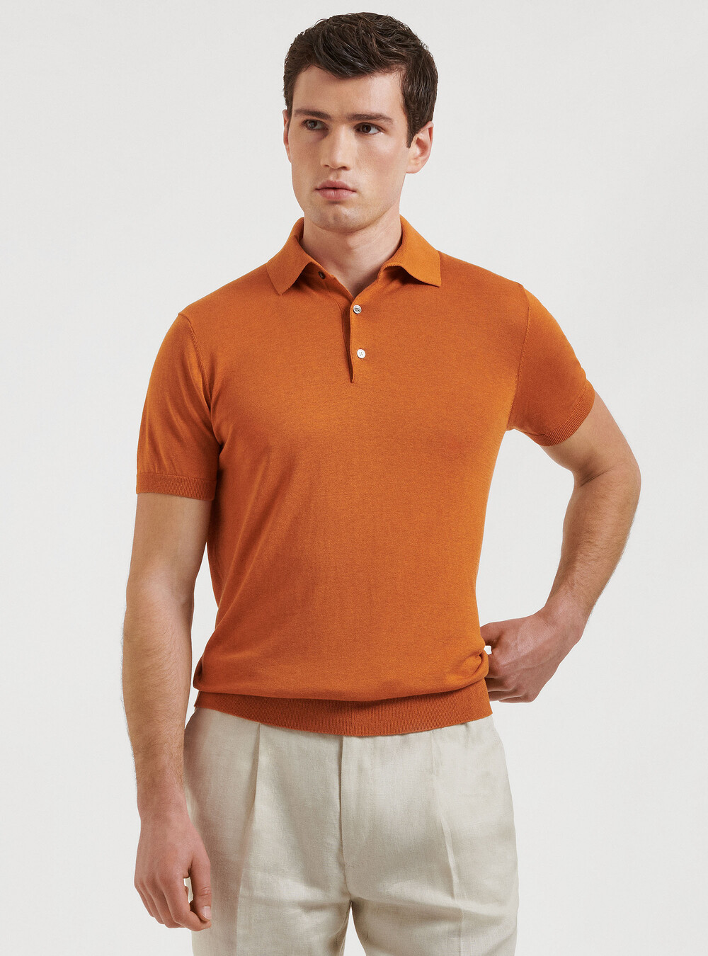 Polo in maglia in seta cotone | Gutteridge | catalog-gutteridge-storefront  Uomo