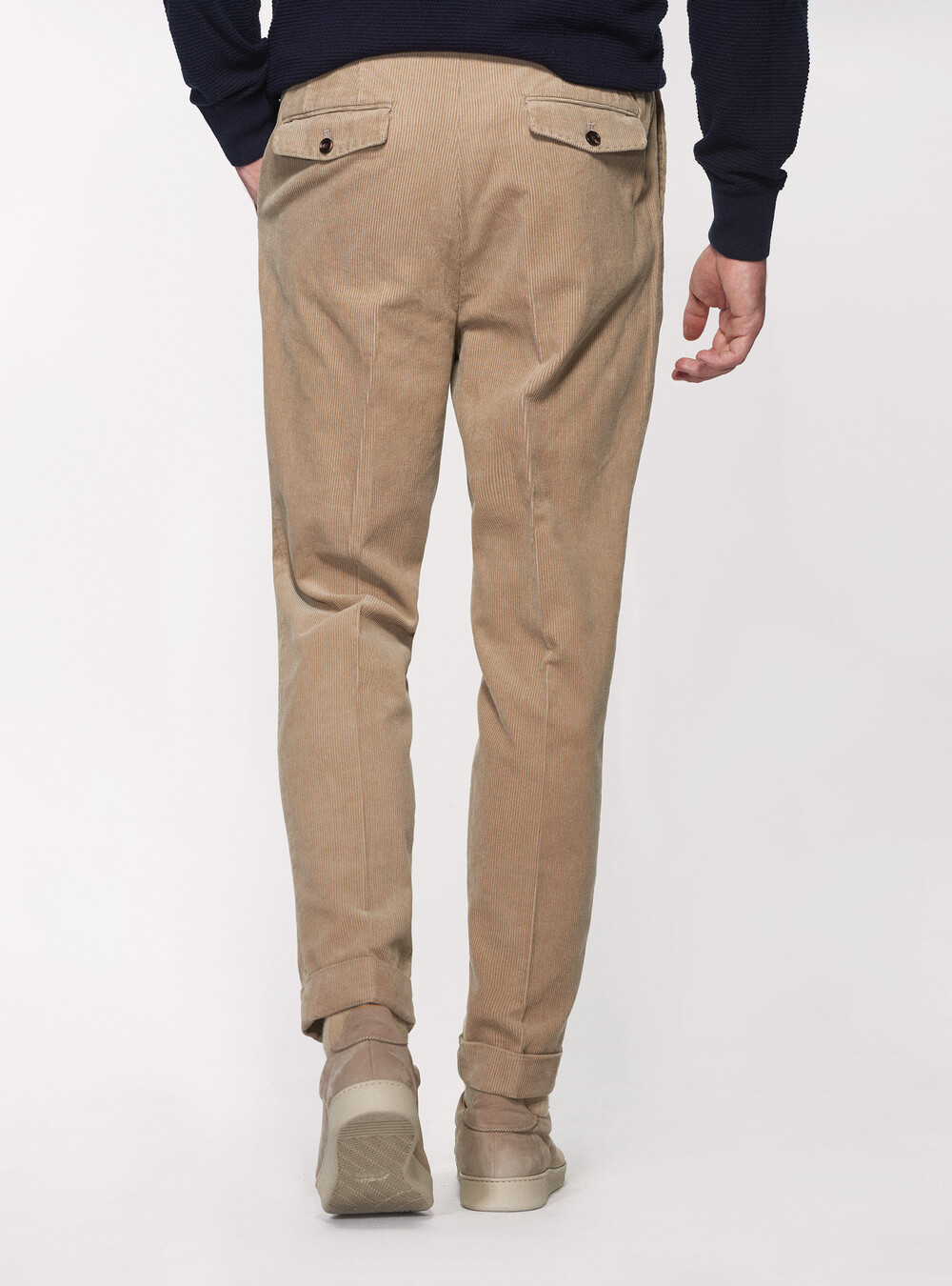 Pantalon en velours de coton avec sangle latérale | GutteridgeEU | Homme