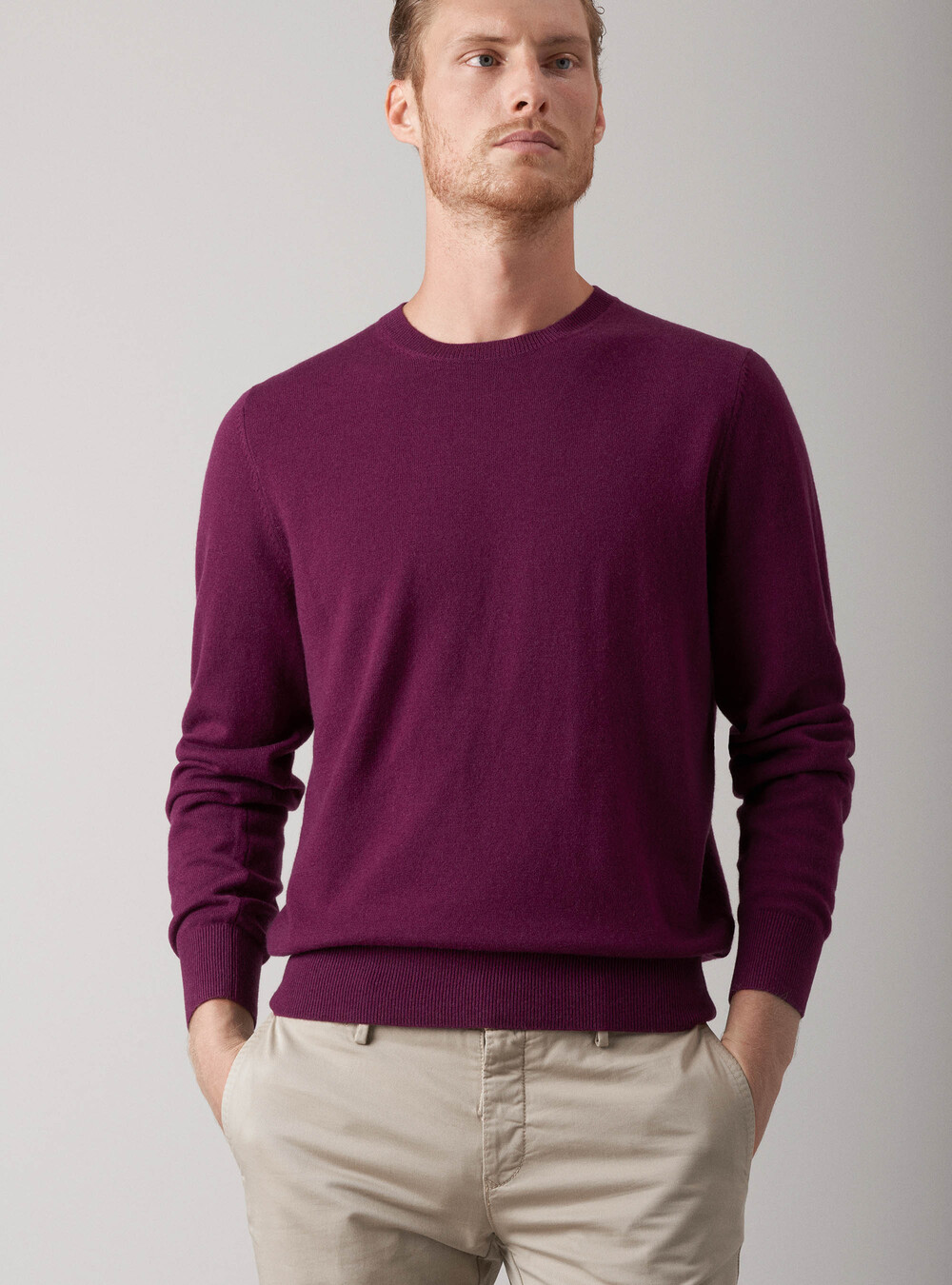 Lambswool wool and cashmere crew neck sweater | GutteridgeUS |  catalog-gutteridge-storefront Uomo
