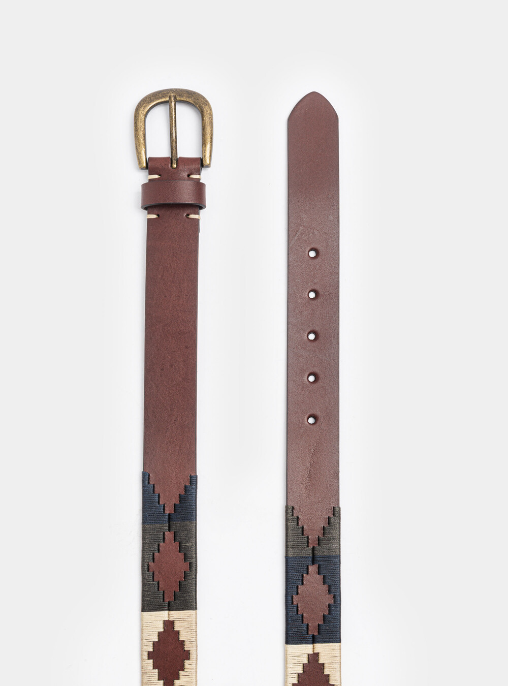 Cintura in pelle con motivi tribali | Gutteridge | Cinture Uomo