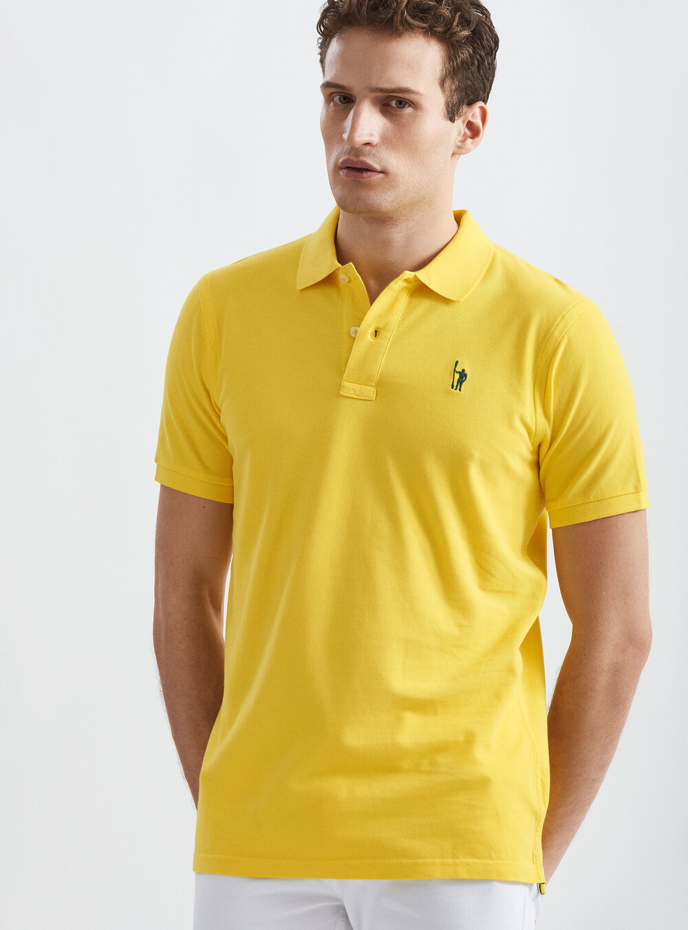 Classic cotton pique polo with embroidery