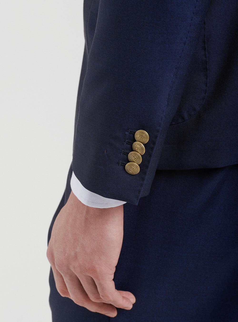 Double-breasted blazer with metal buttons in pure wool Vitale Barberis  Canonico | GutteridgeEU | Blazers Uomo