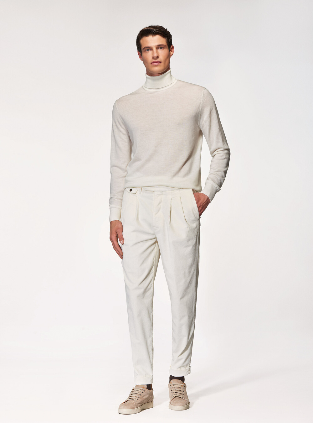 Pantaloni doppia pince in velluto a coste di cotone | Gutteridge | catalog- gutteridge-storefront Uomo