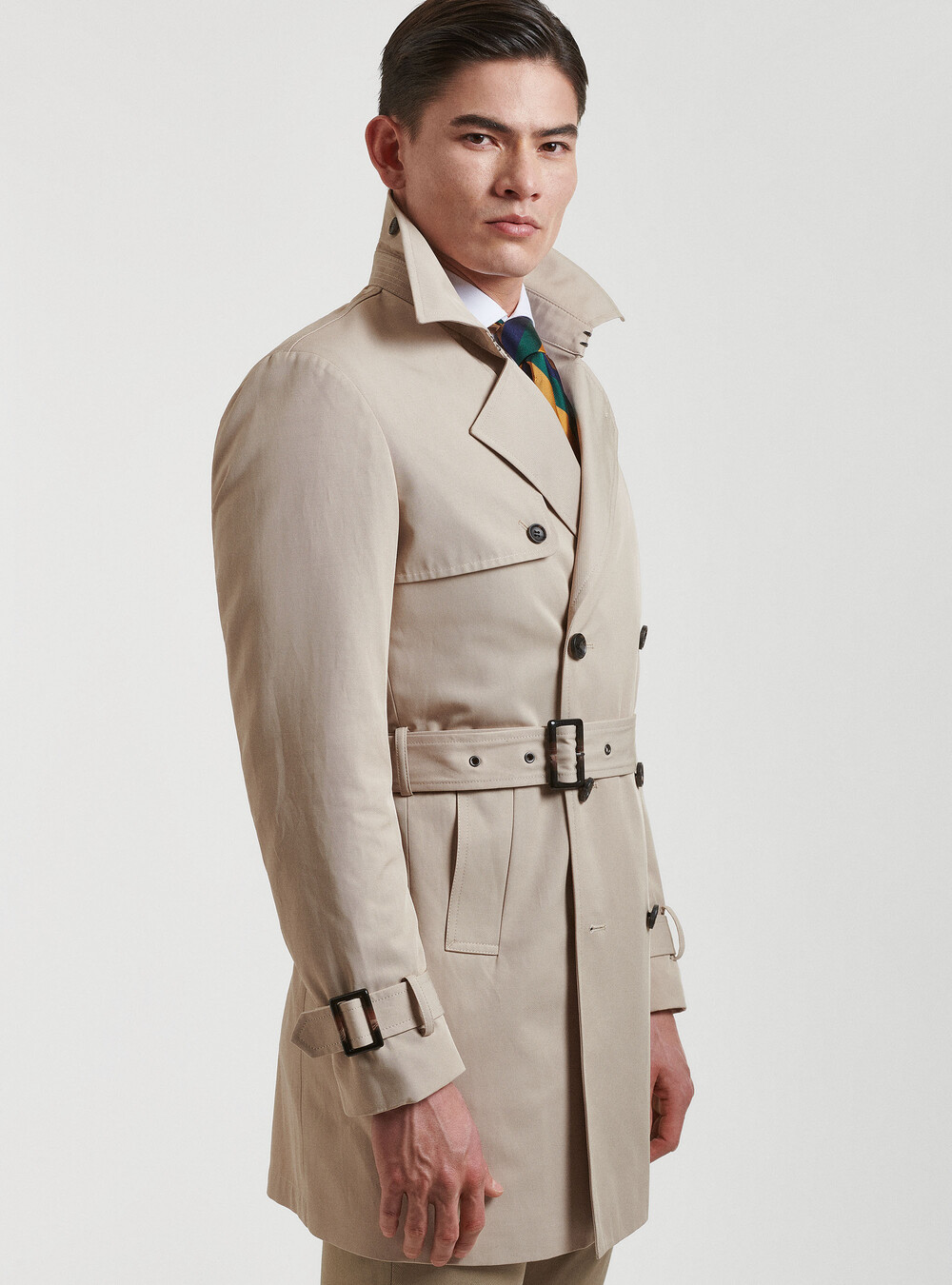 Trench-coat en sergé à double boutonnage | GutteridgeEU |  catalog-gutteridge-storefront Uomo