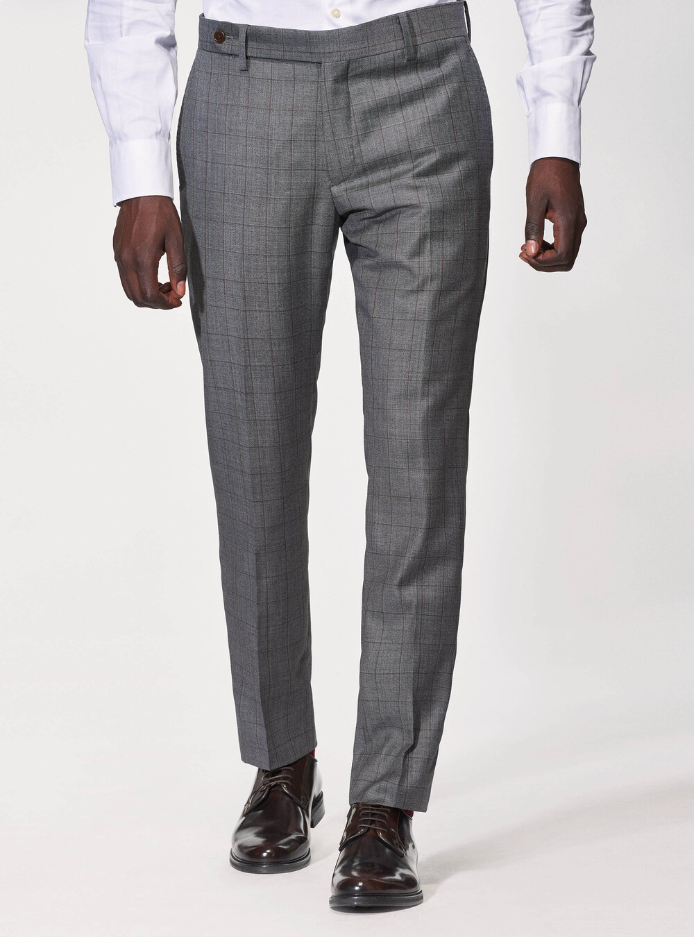 Suit trousers in pure wool superfine check 110's Vitale Barberis ...