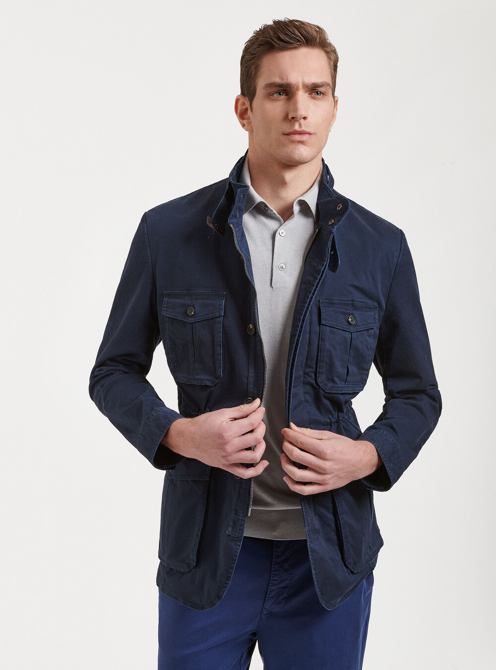 Field jacket in twill stretch | GutteridgeEU | catalog-gutteridge-storefront  Uomo