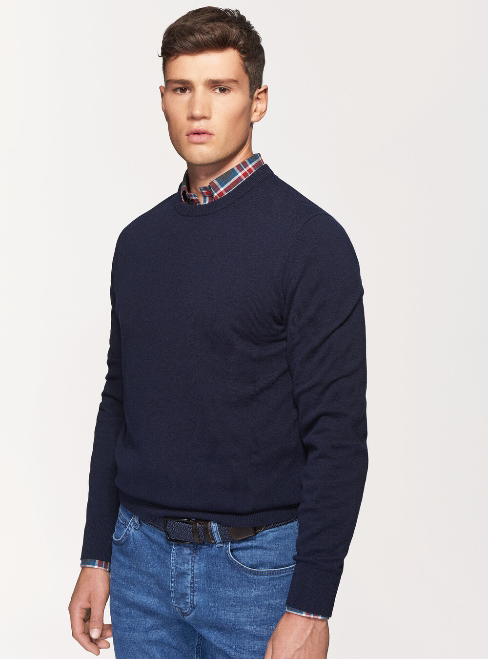 Lambswool and cashmere crew-neck sweater | GutteridgeEU |  catalog-gutteridge-storefront Uomo