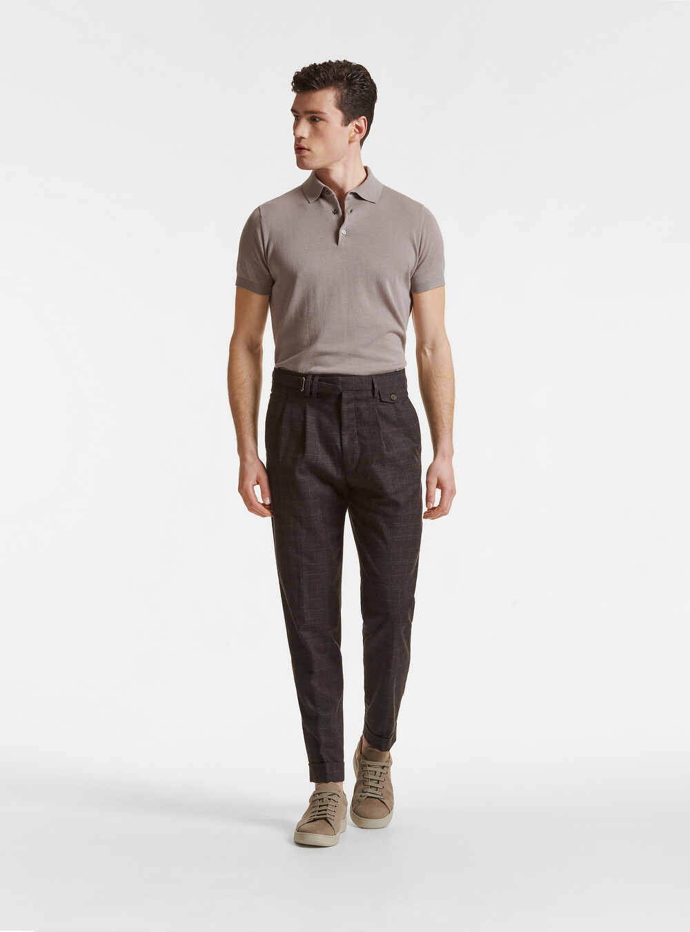 Pantaloni per abito in lana cotone e lino Marlane | Gutteridge | Super  Saldi Uomo