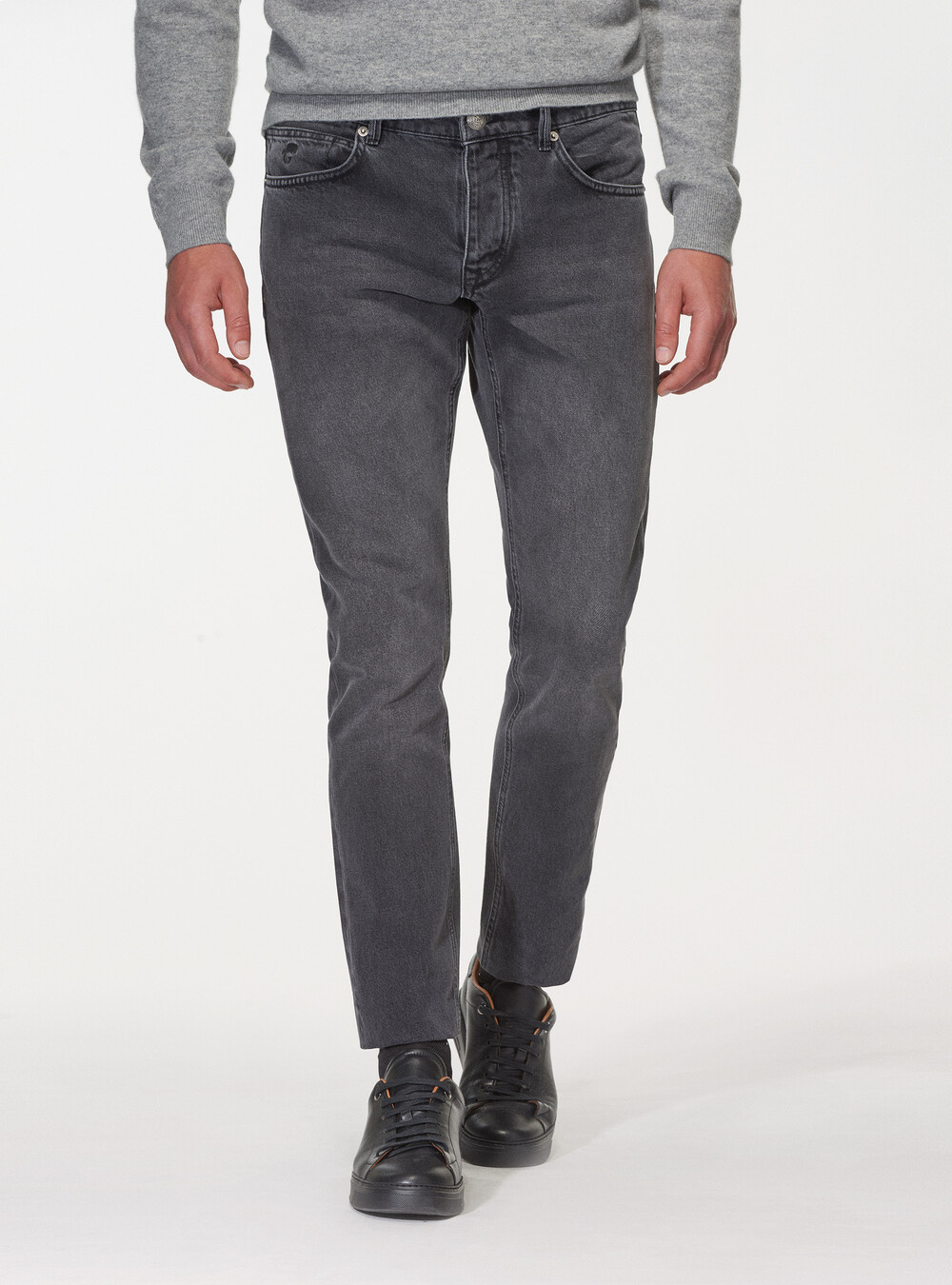 Dark grey regular fit jeans | GutteridgeUS | Jeans Uomo