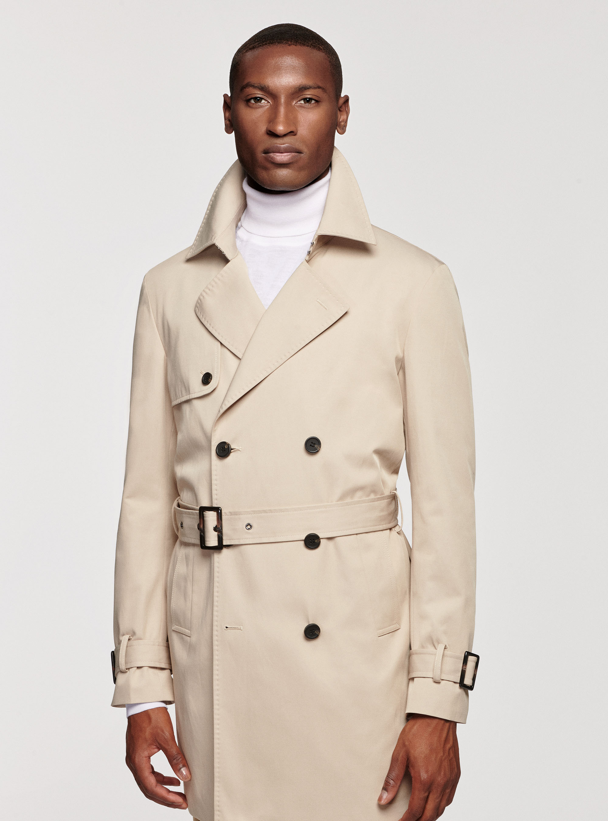 Double-breasted twill trench coat | GutteridgeUS | Clothing Uomo
