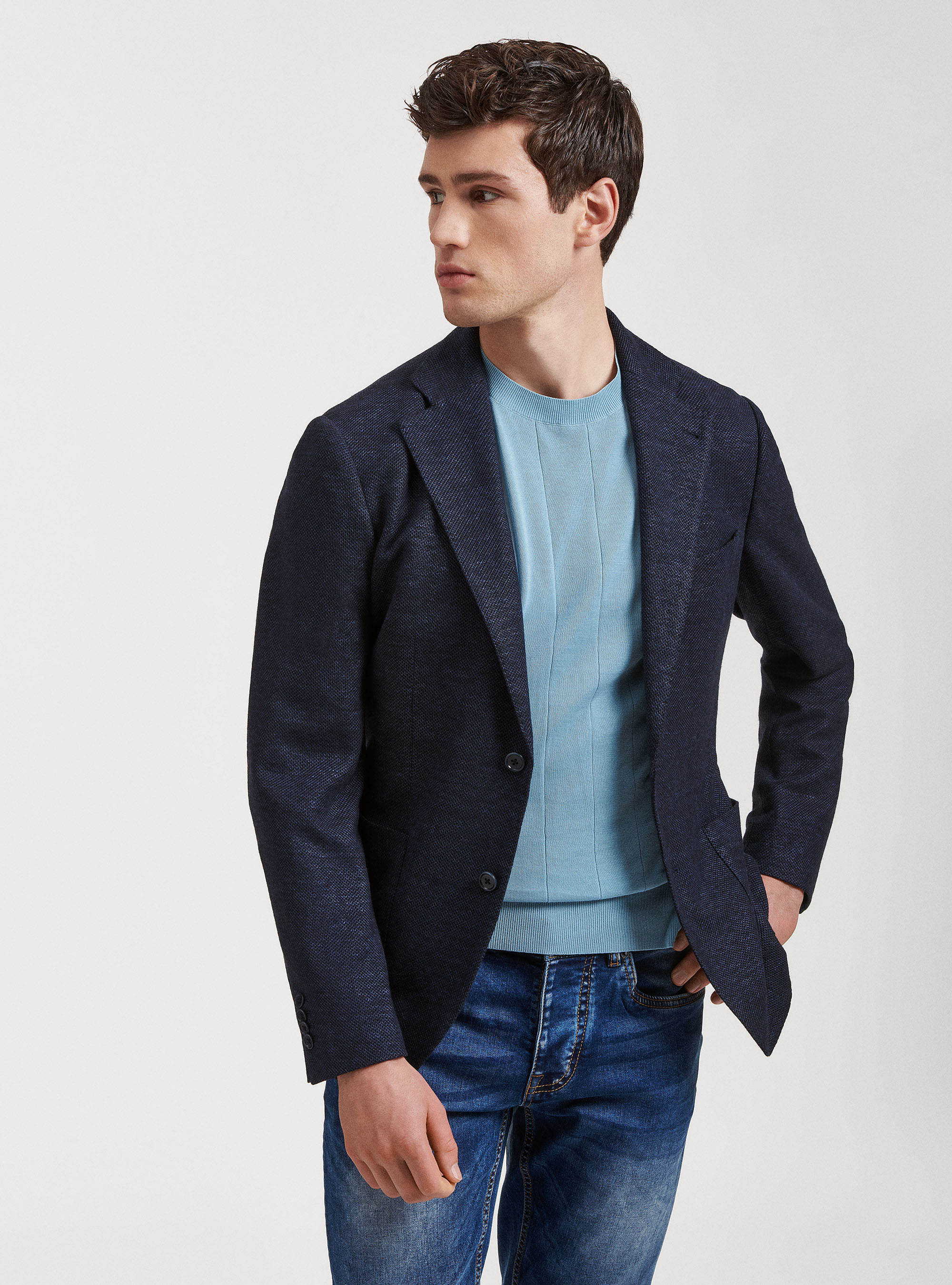 Wool and linen jersey blazer | GutteridgeUS | catalog-gutteridge-storefront  Uomo