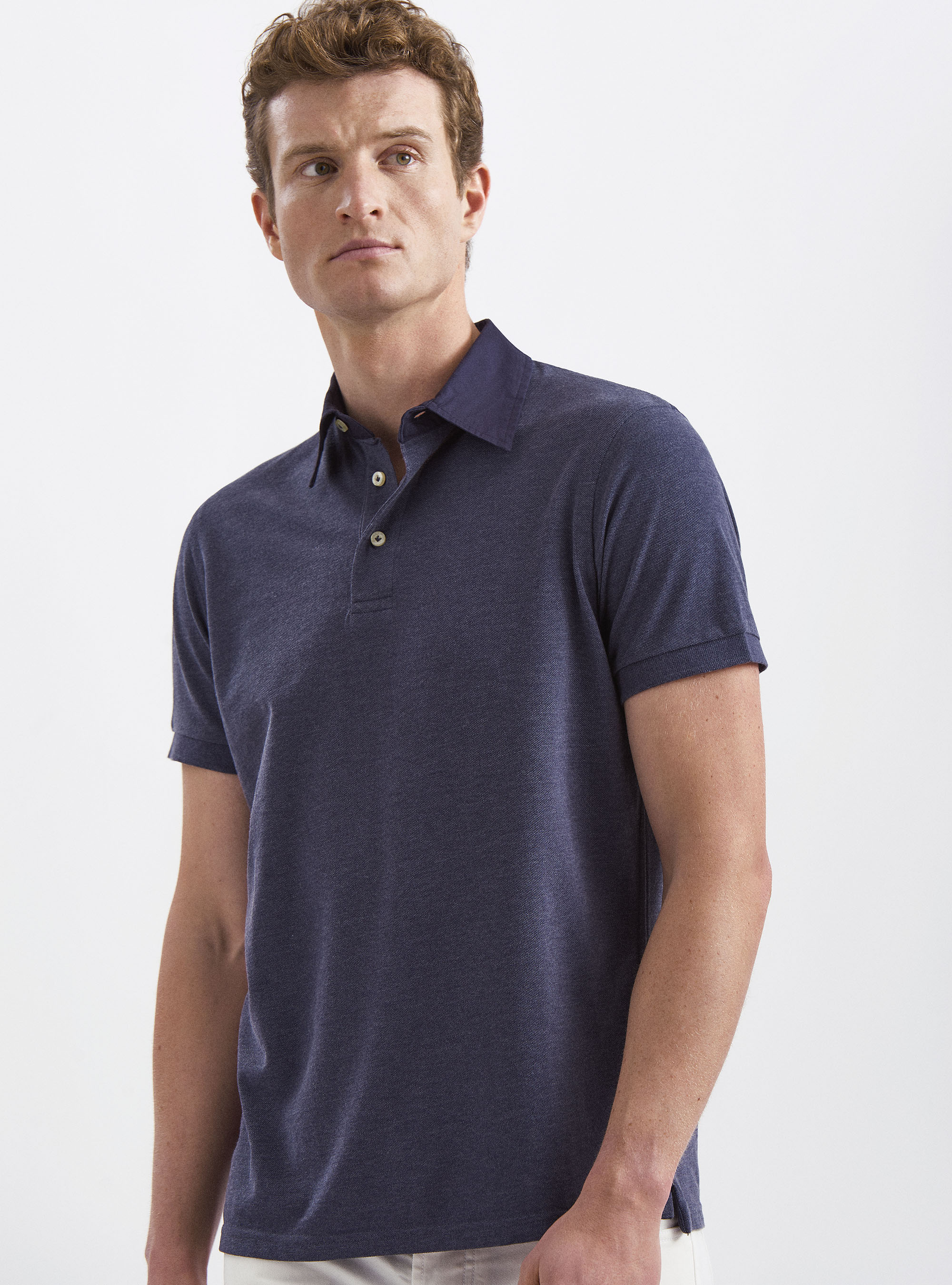 Twill shirt collar polo shirt | GutteridgeUS |  catalog-gutteridge-storefront Uomo