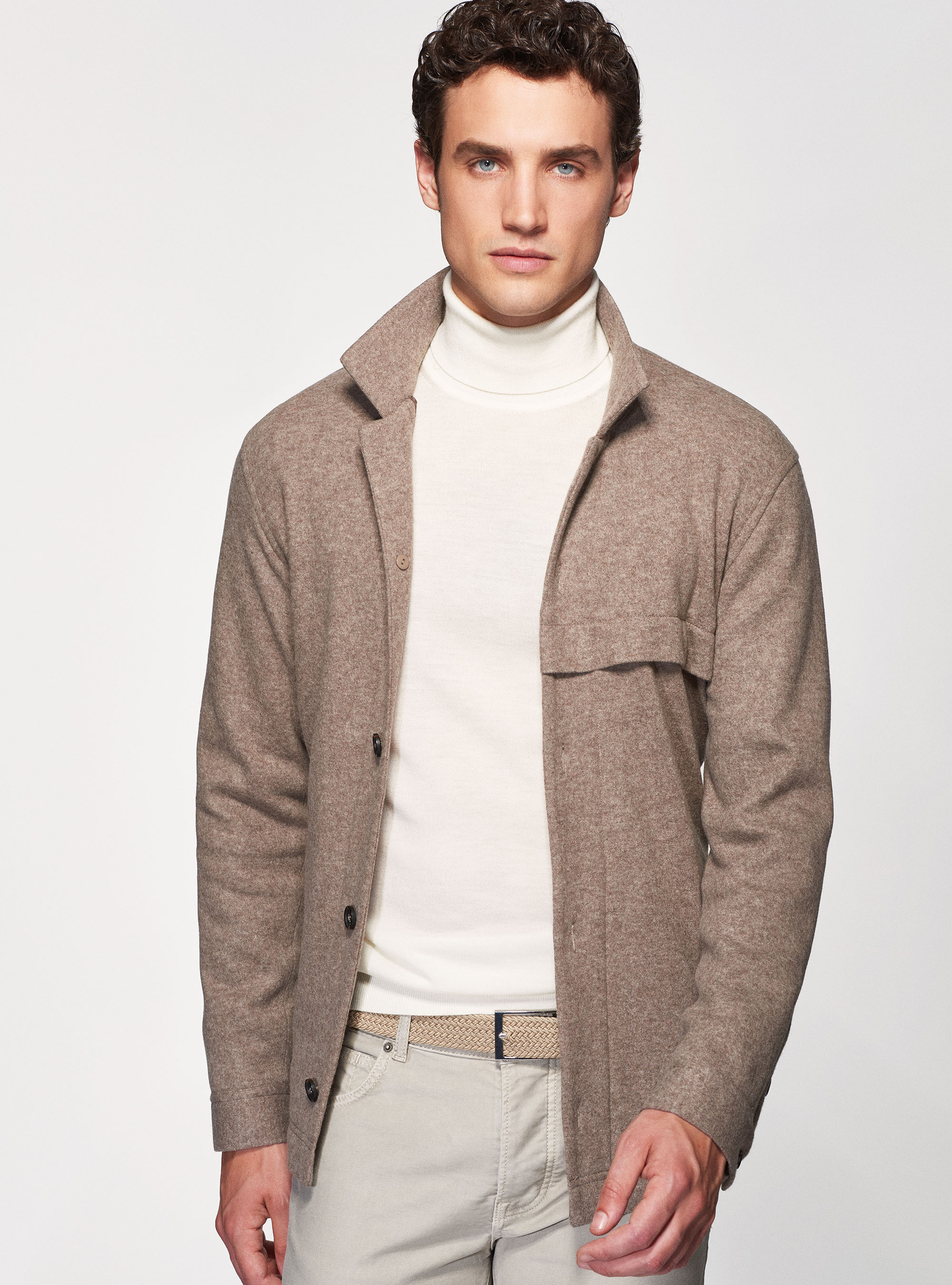 Unlined wool jersey shirt jacket | GutteridgeUK |  catalog-gutteridge-storefront Uomo