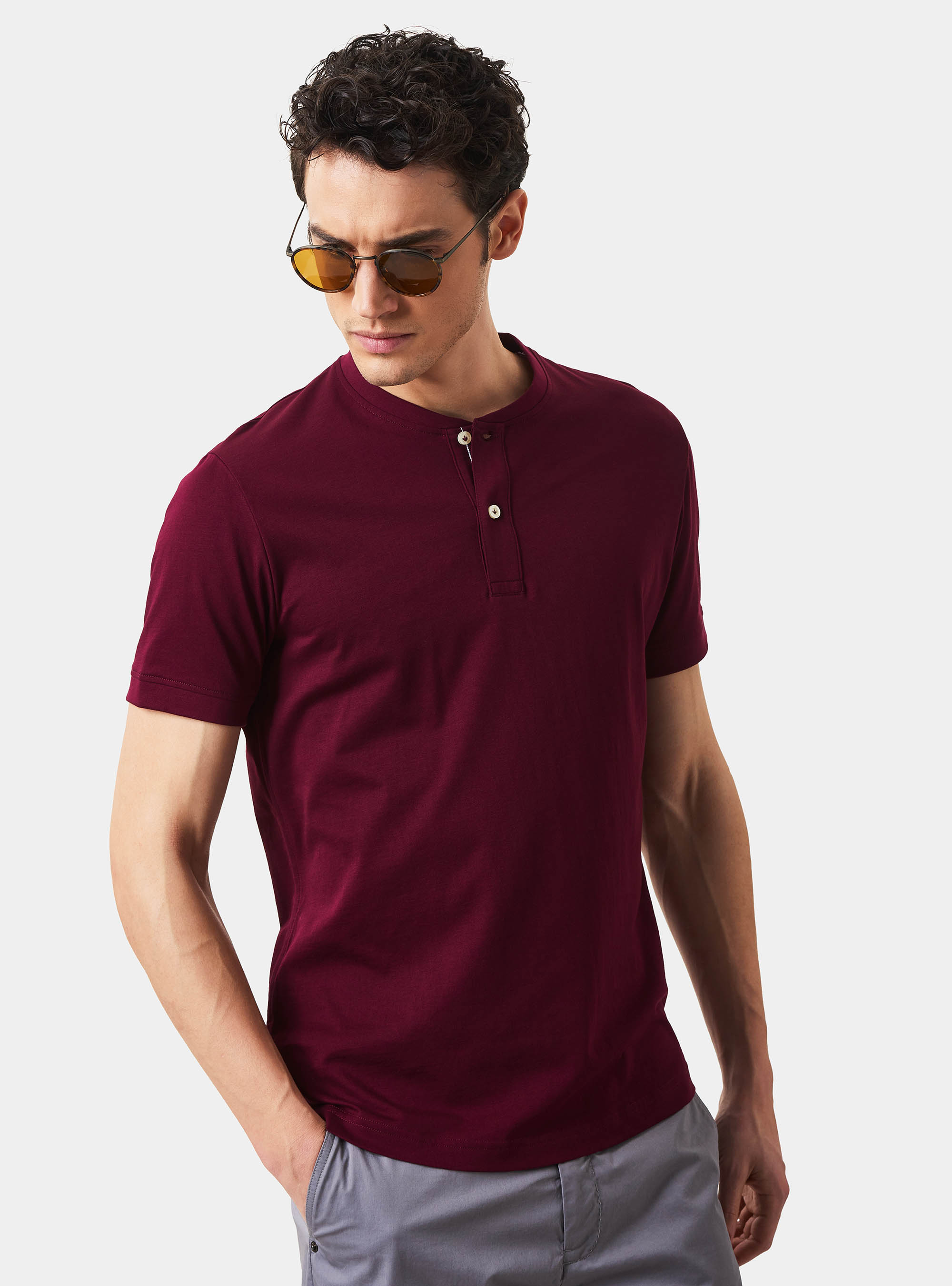 Serafino T-shirt in 100% cotton supima jersey | GutteridgeUS | Clothing Uomo