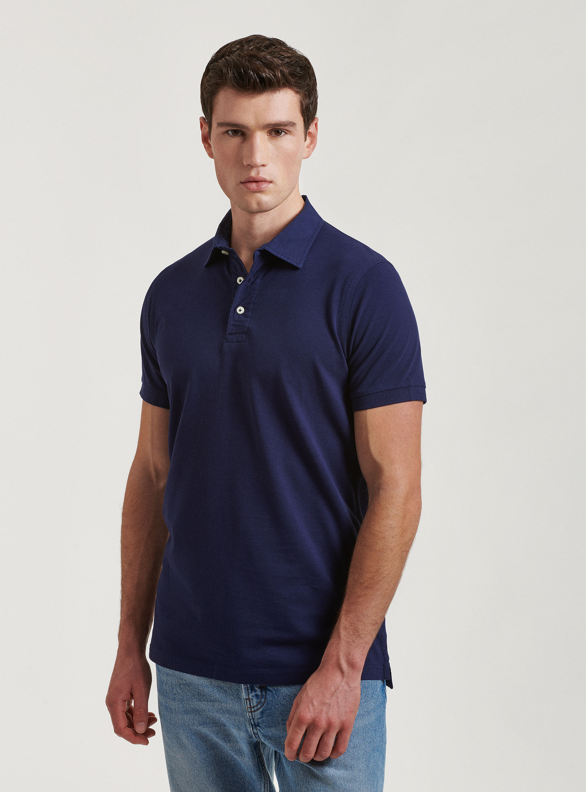 Polo in piquet con collo camicia | Gutteridge |  catalog-gutteridge-storefront Uomo
