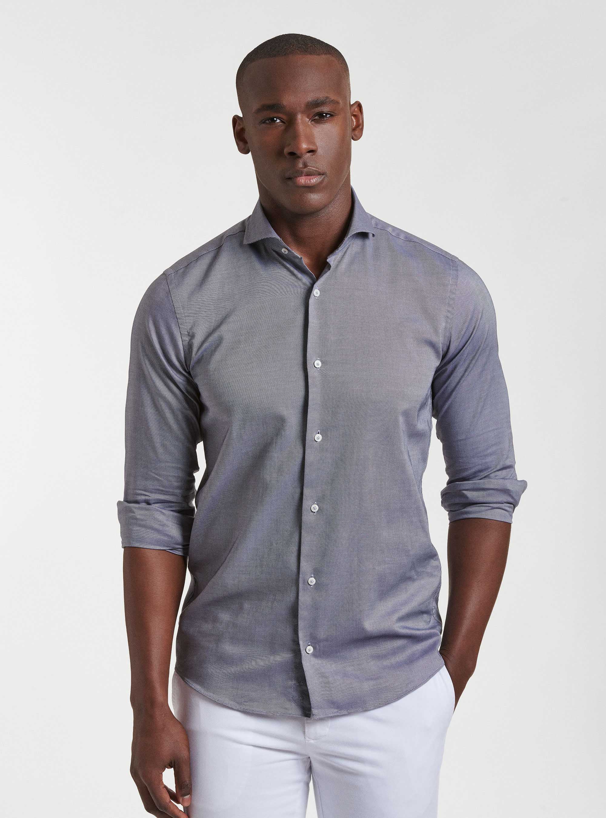 Oxford cotton French collar shirt | GutteridgeUS | Shirts Uomo