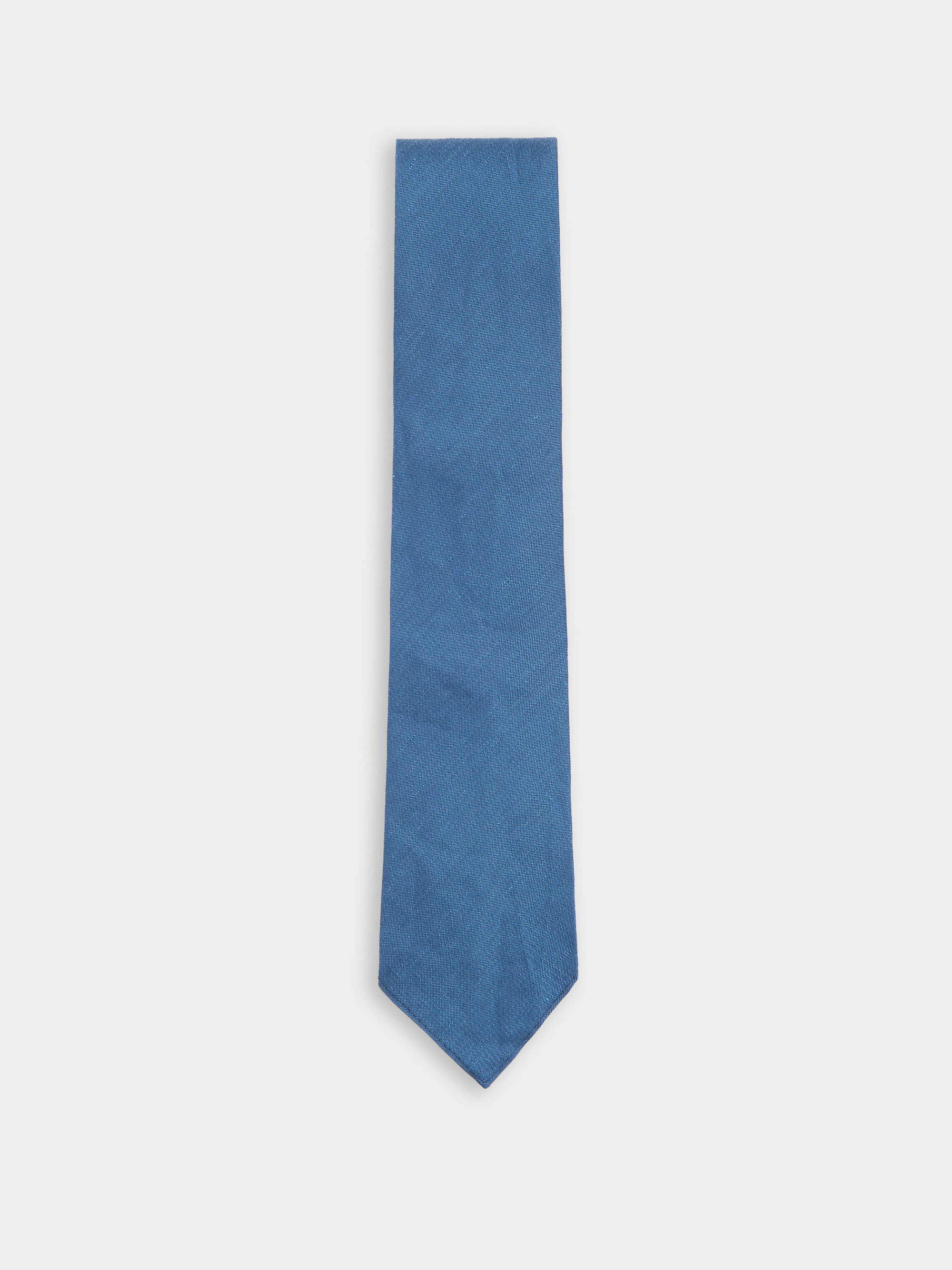 Cravatta tinta unita in lino e cotone | GutteridgeEU |  catalog-gutteridge-storefront Uomo