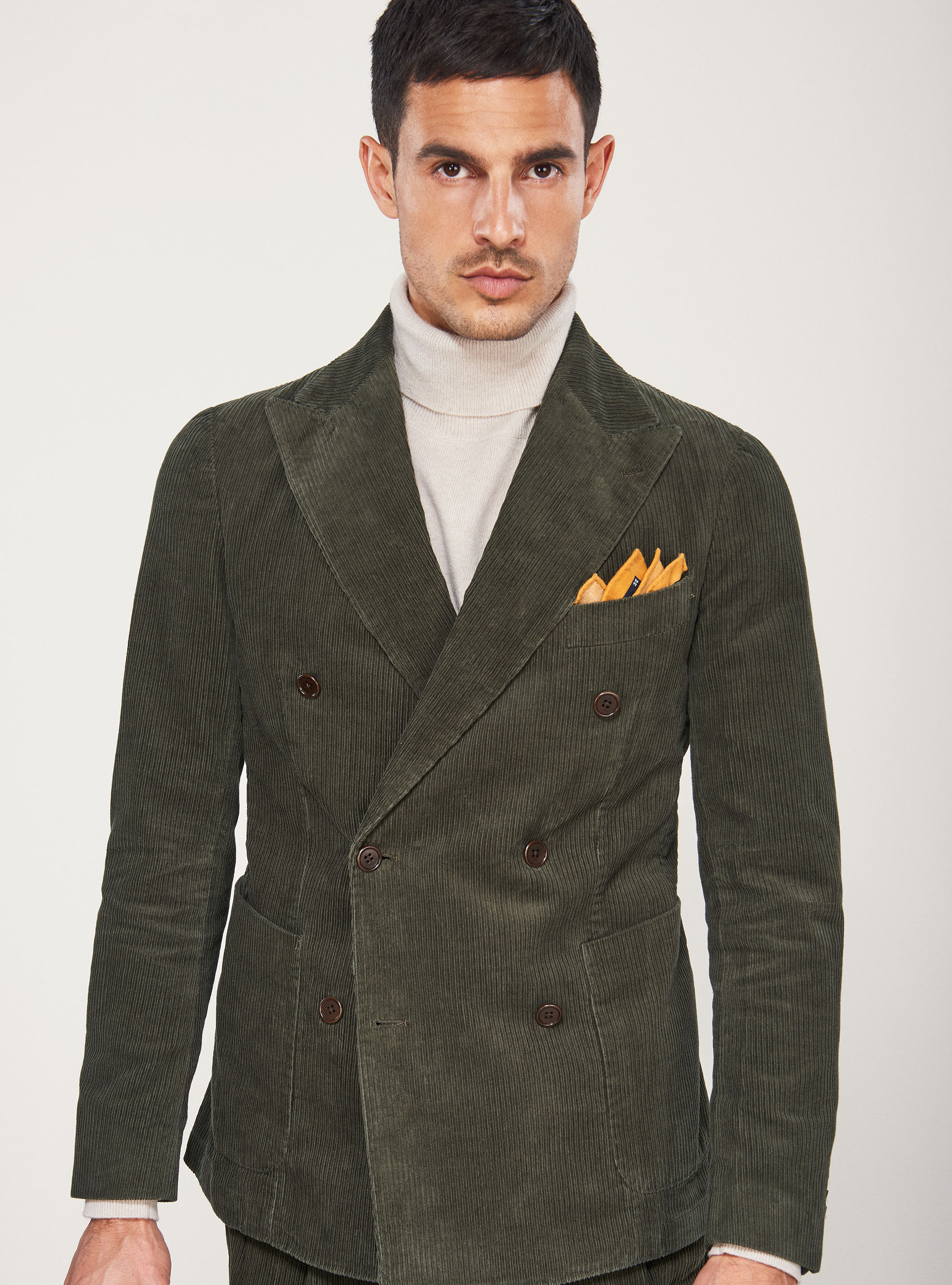 Zweireihige Jacke aus Baumwollsamt | GutteridgeEU |  catalog-gutteridge-storefront Uomo