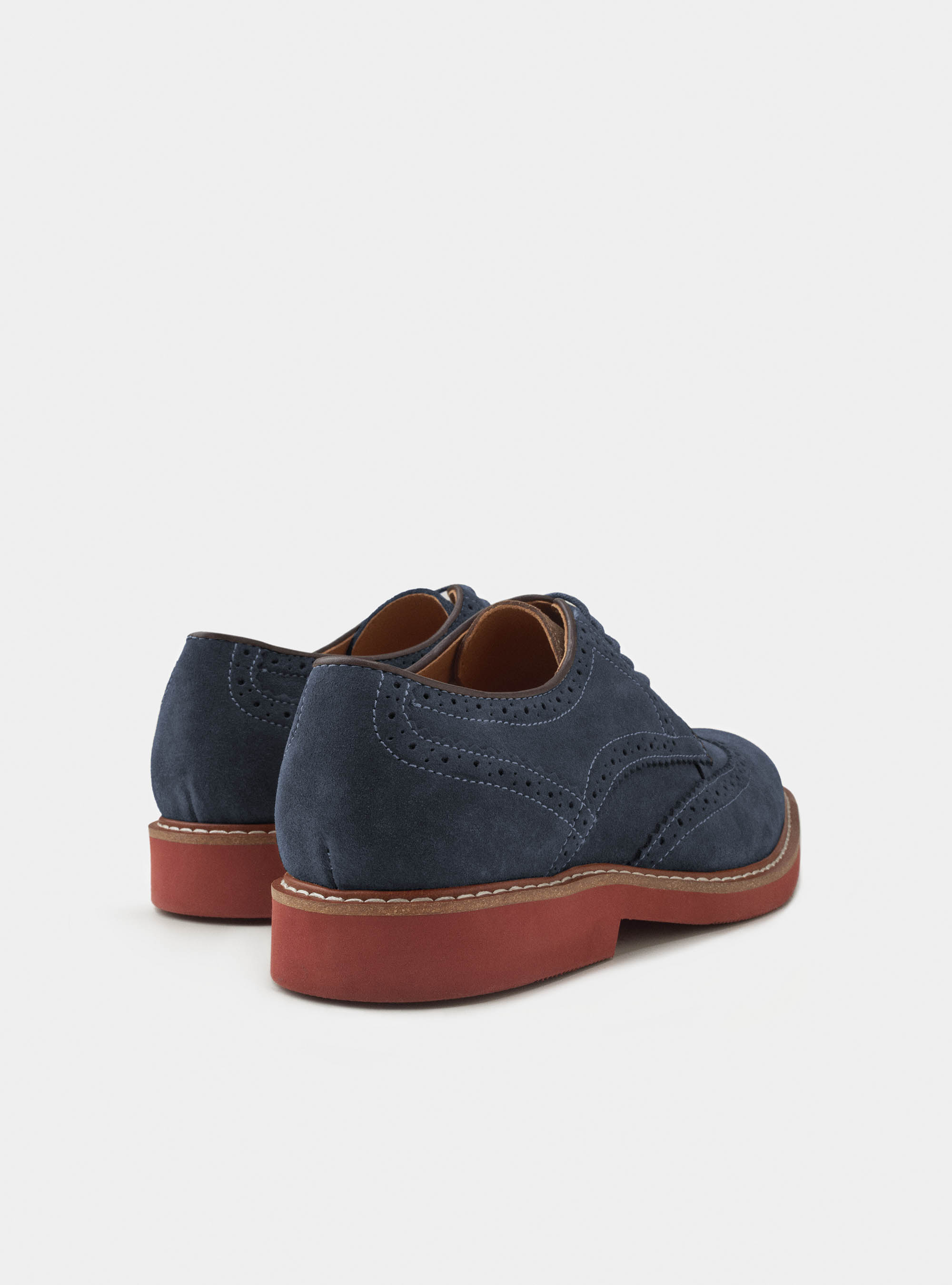 navy suede derby shoes