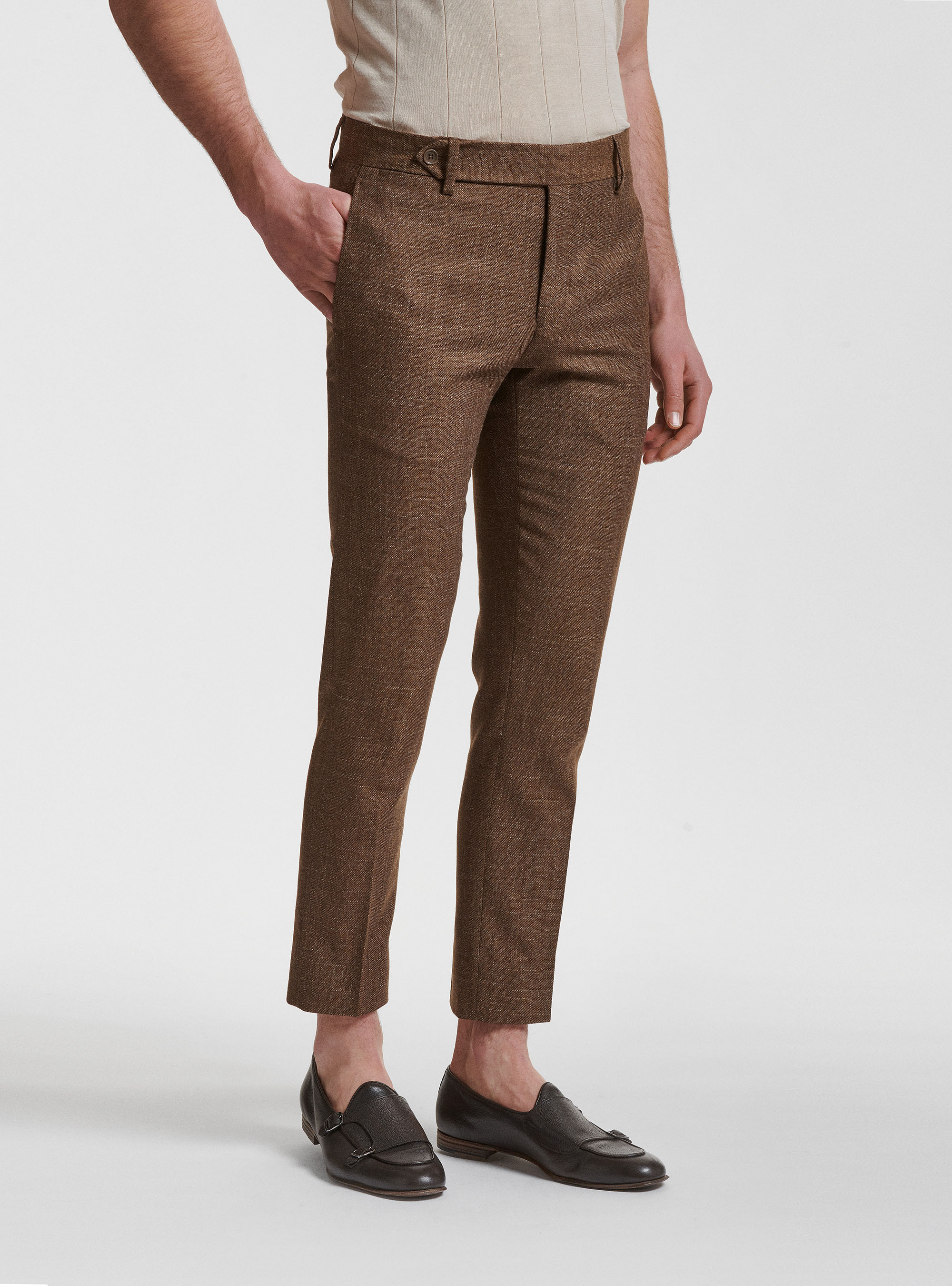 Marlane cotton wool and linen suit trousers | GutteridgeUS | Suits Uomo