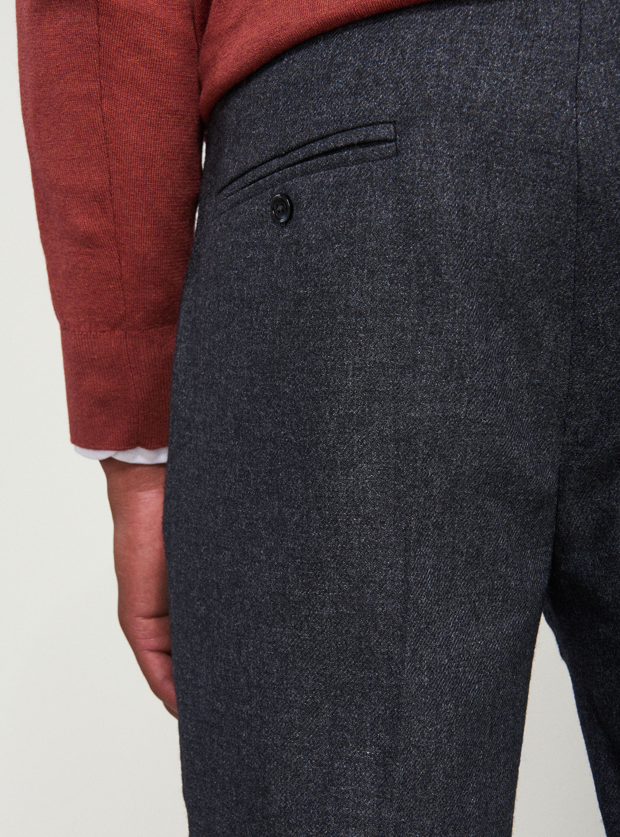 Pantalones de franela de doble pinza | GutteridgeEU | Pantalones Uomo