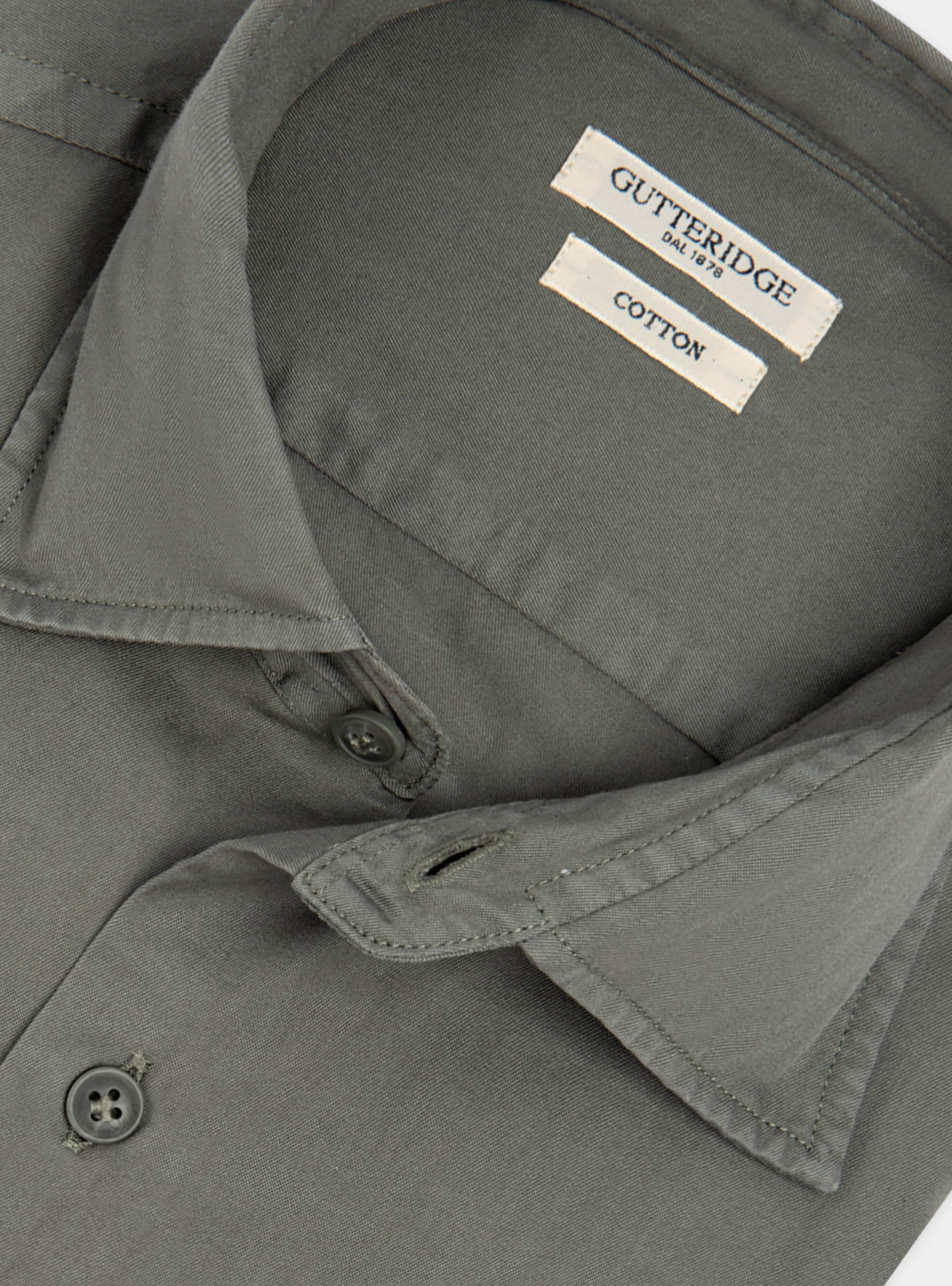 Camicia collo italiano in cotone tinto in capo | Gutteridge | Camicie Uomo