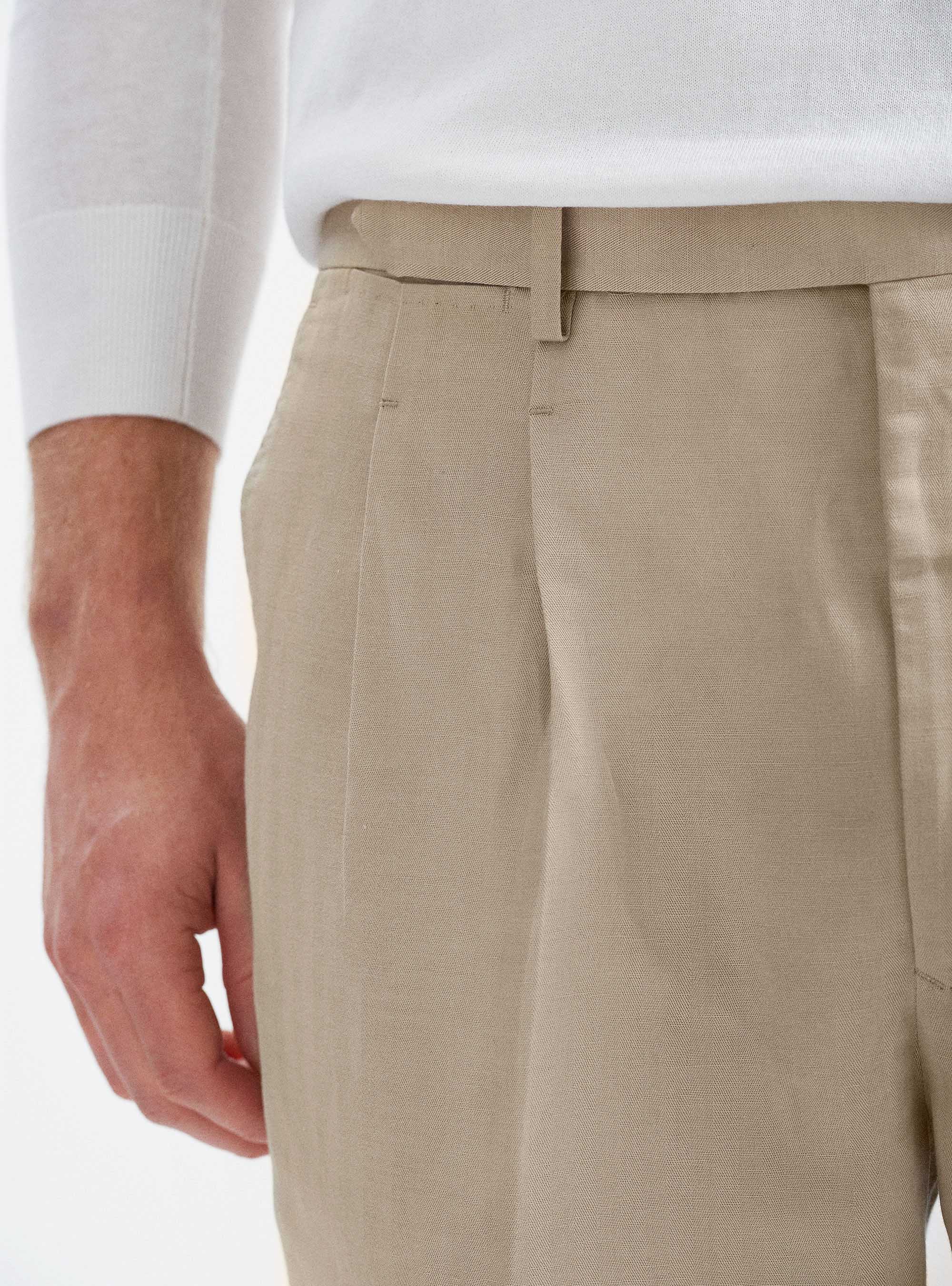 Pantaloni per abito in misto lino | Gutteridge | catalog-gutteridge-storefront  Uomo