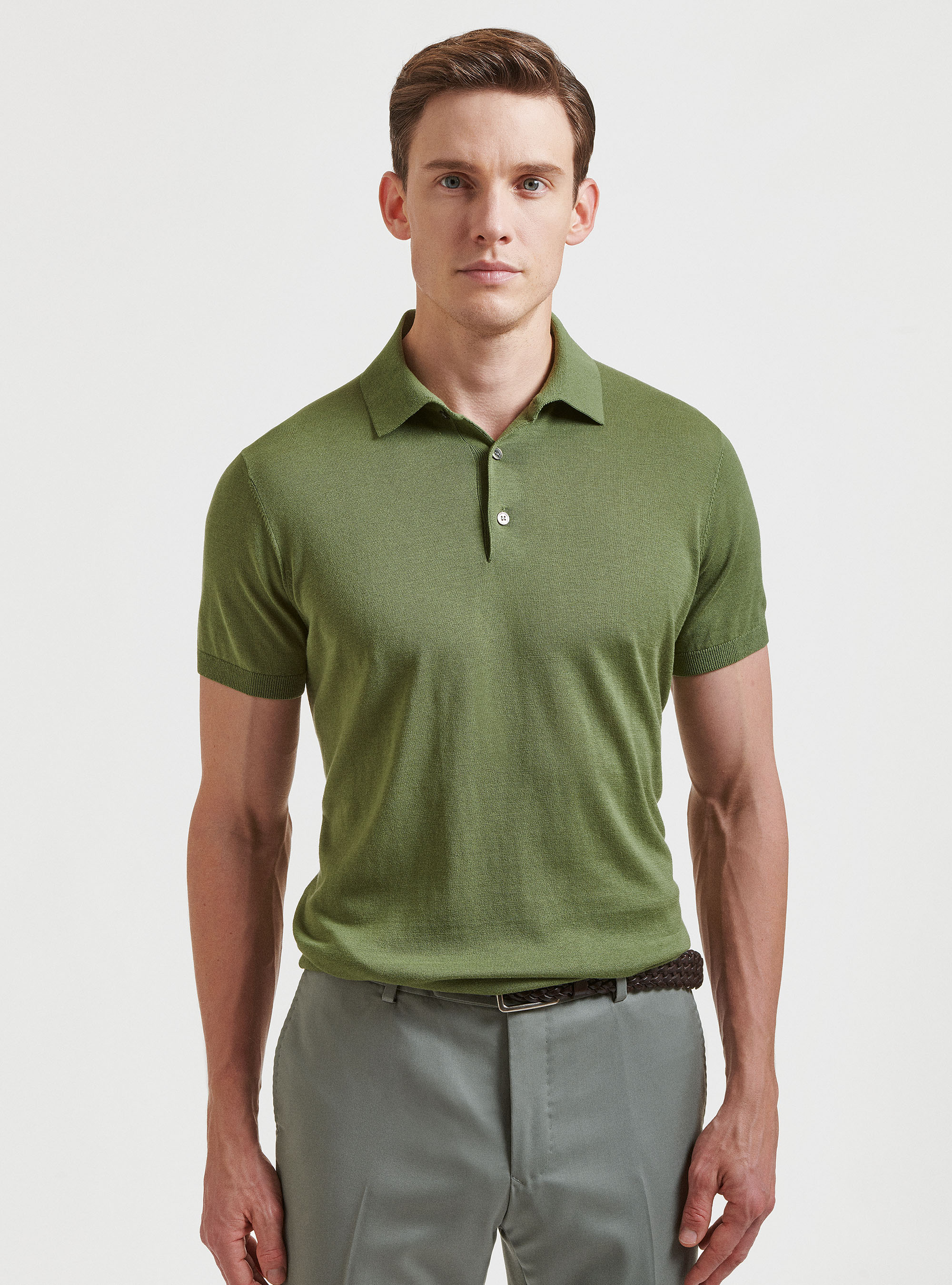 Silk cotton polo shirt | GutteridgeUS | Clothing Uomo