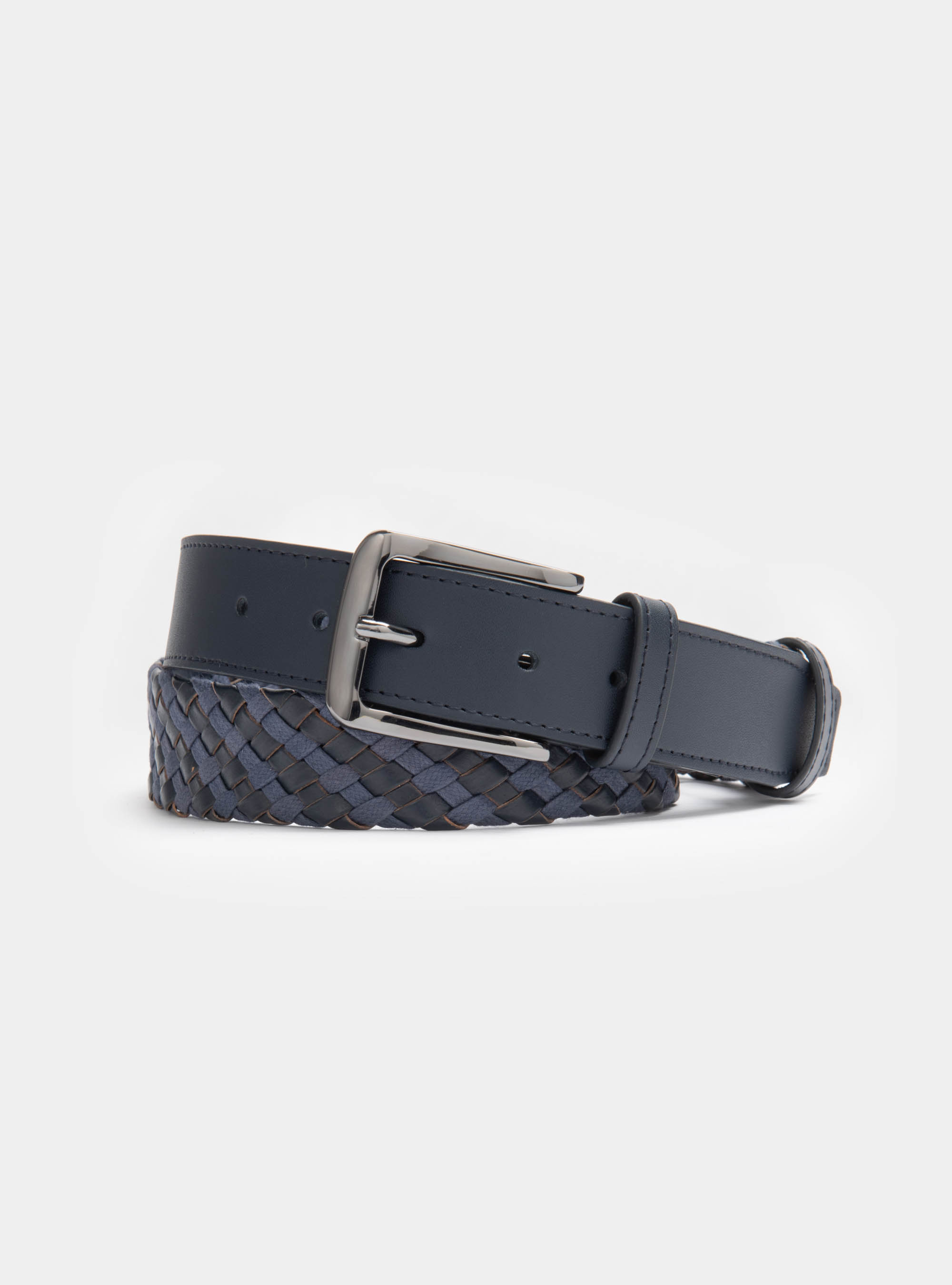 Cintura intrecciata in pelle e corda | Gutteridge | Accessori Uomo