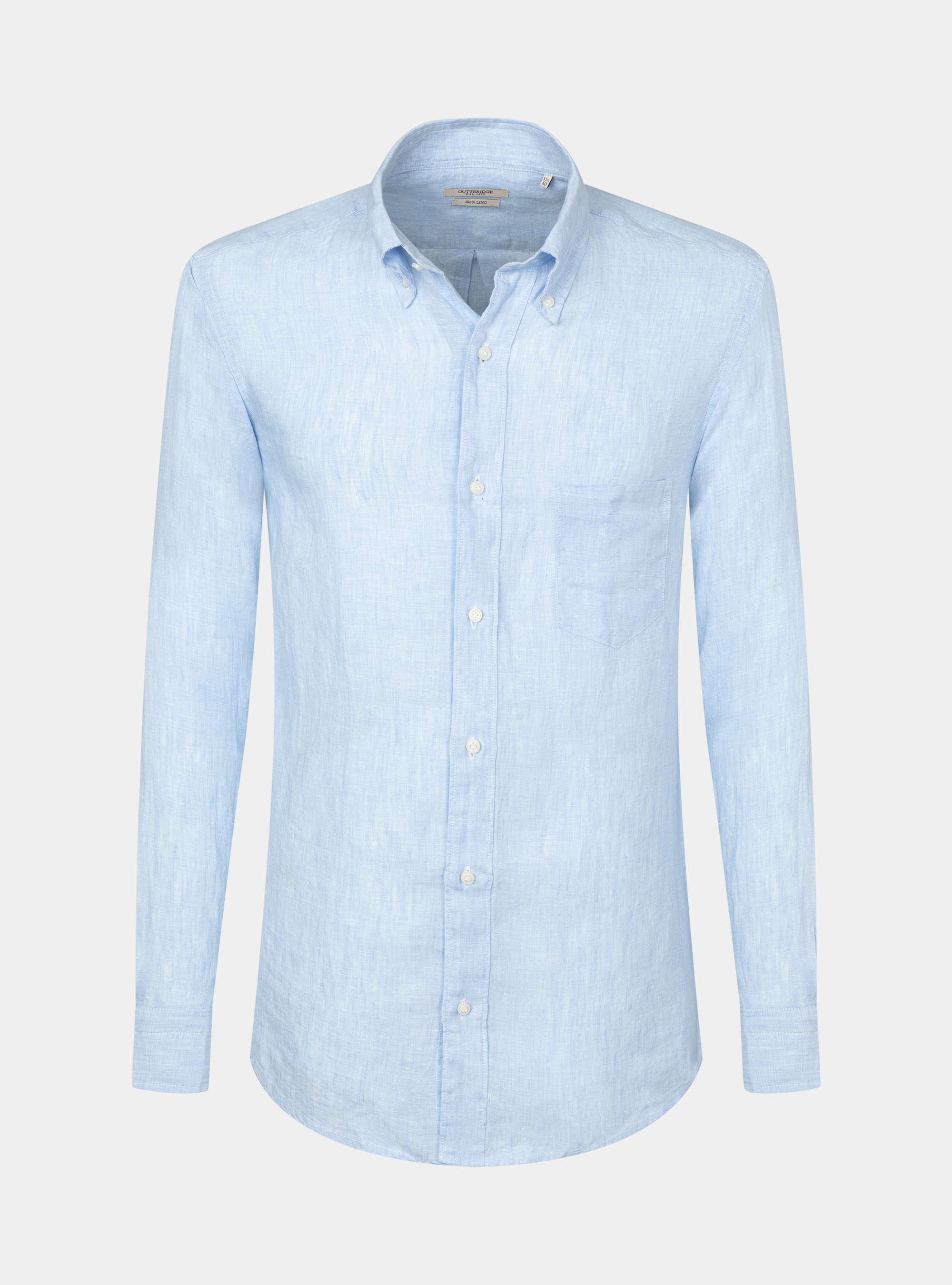 Camicia collo button down in puro lino | GutteridgeEU | Camicie Uomo