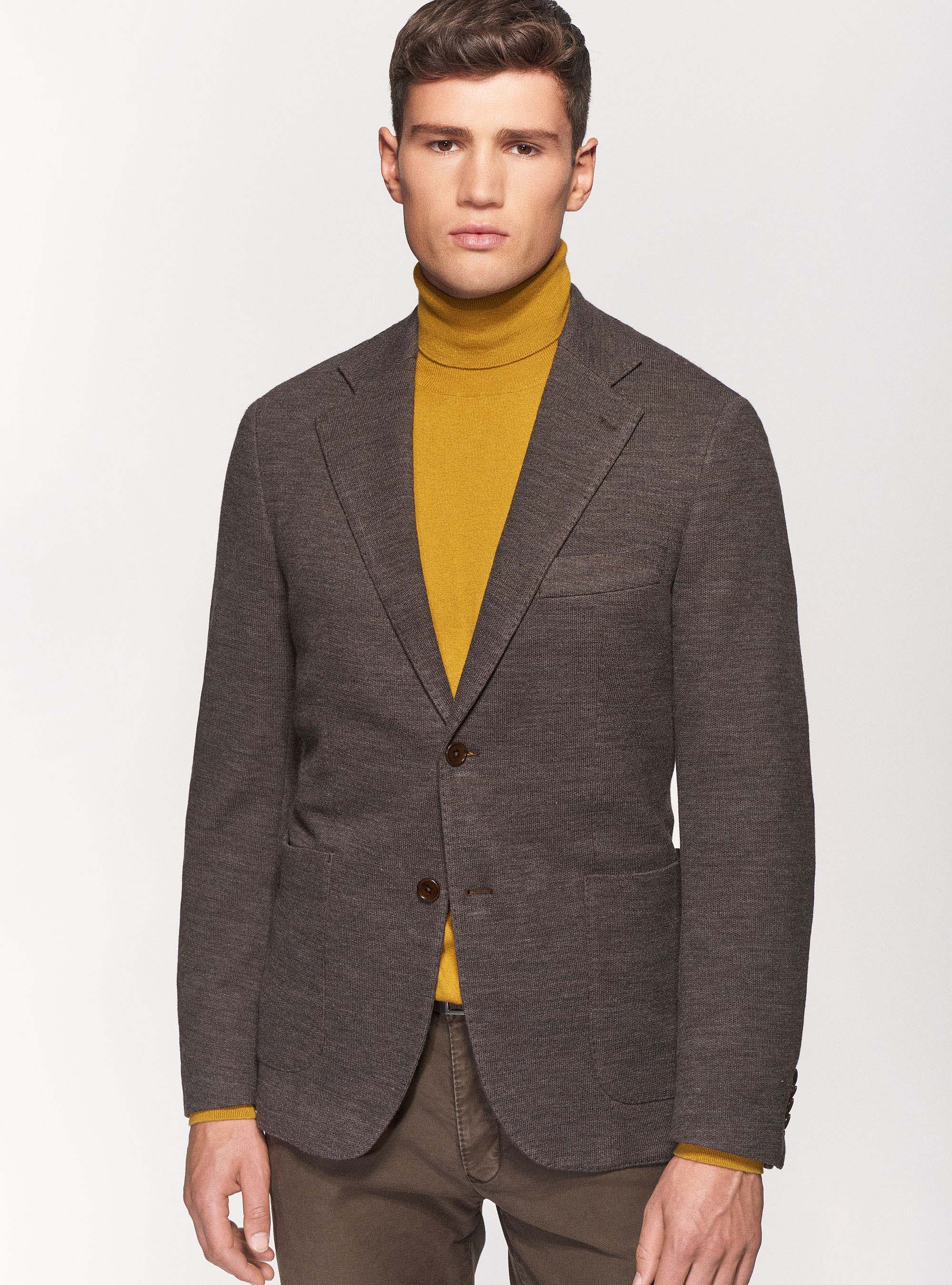 Unlined blazer in wool and cotton jersey | GutteridgeEU |  catalog-gutteridge-storefront Uomo