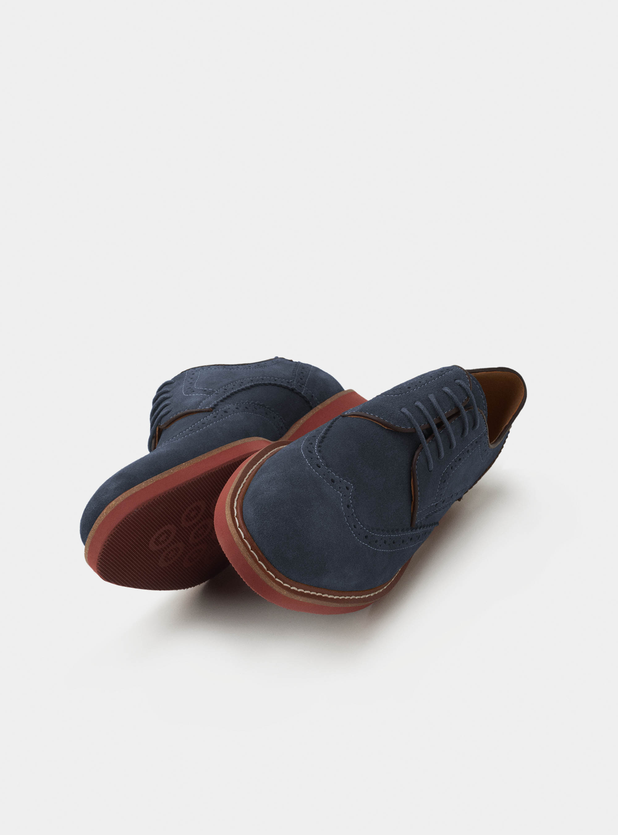 navy suede derby shoes